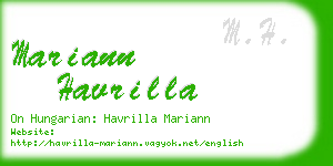 mariann havrilla business card